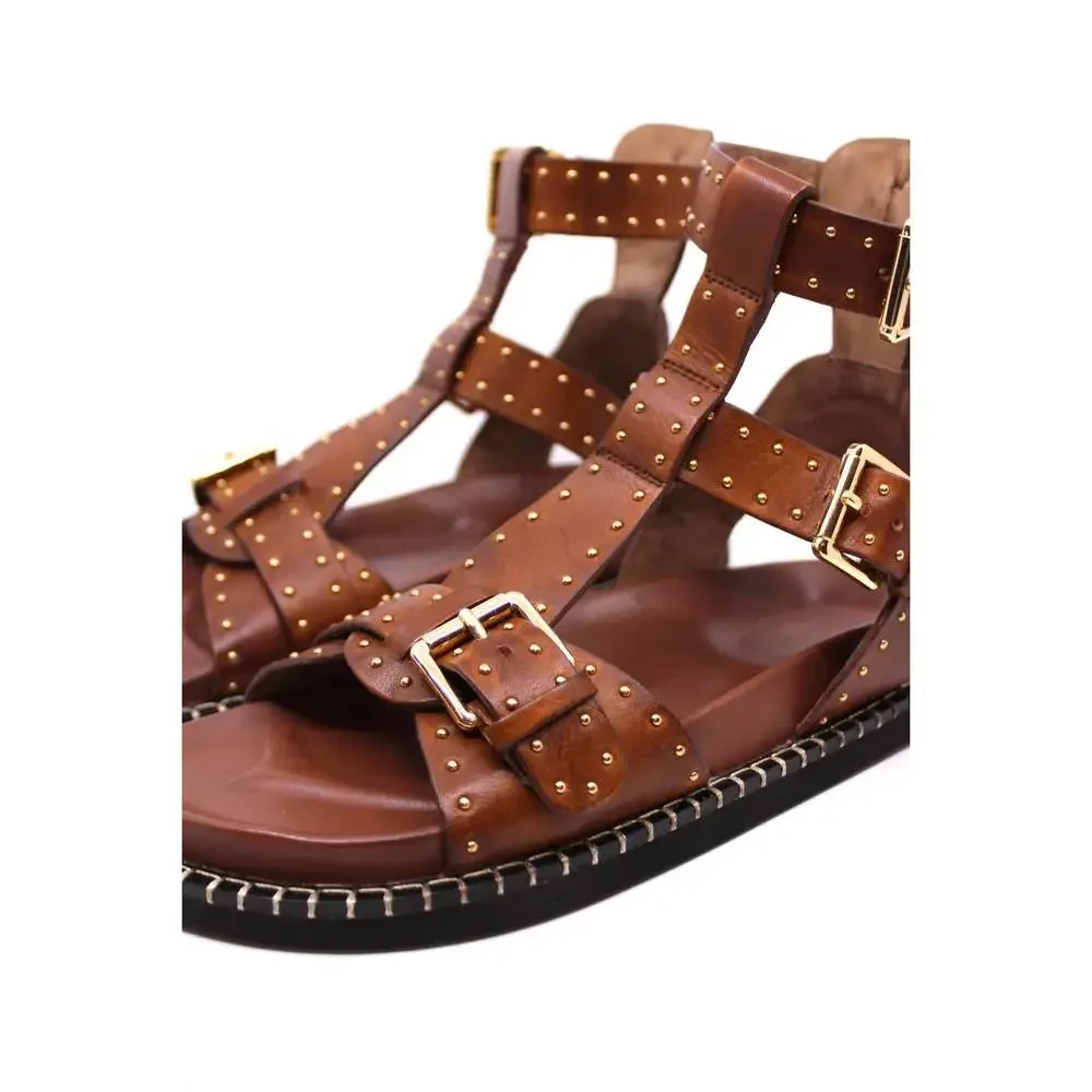 FREE PEOPLE; women's nova gladiator sandals in color "luggage" - Picture 4 of 5